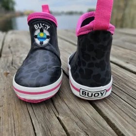 Kids Black Cheetah Print – BUOY BOOTS