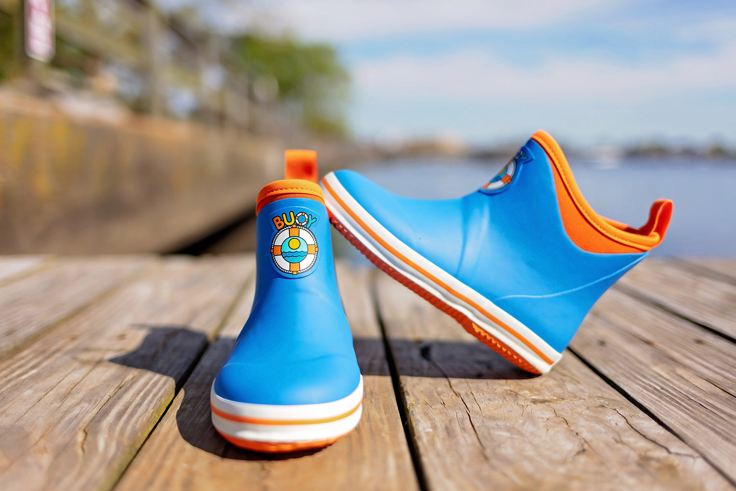 Kids Blue/Orange Buoy Boots – BUOY BOOTS